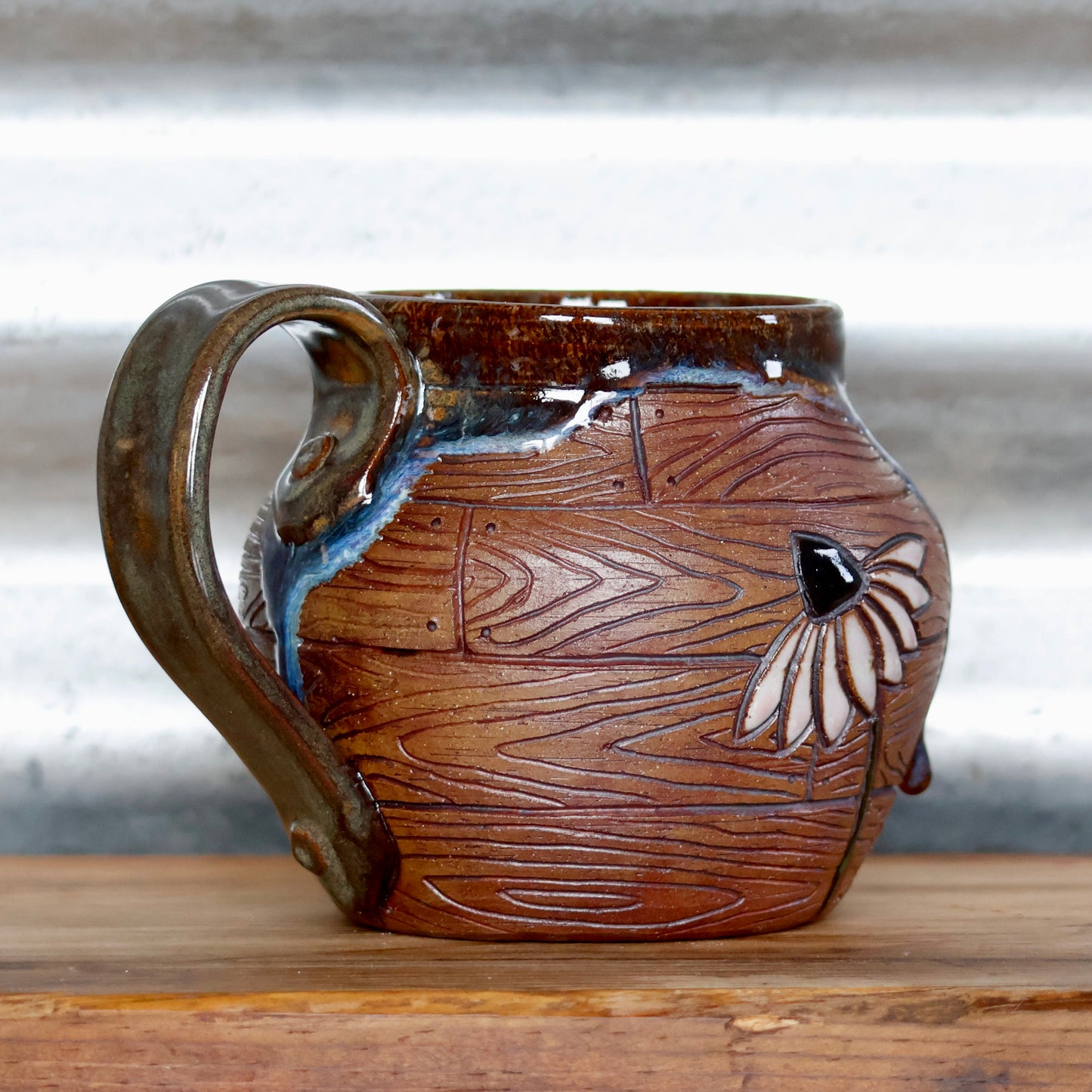 Rustic ConeFlower Mug