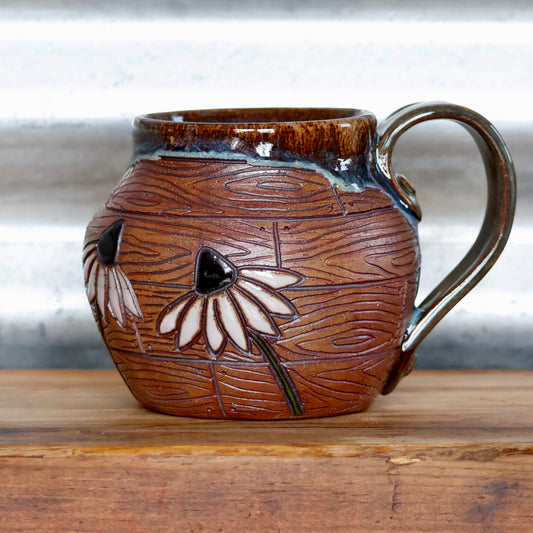 Rustic ConeFlower Mug
