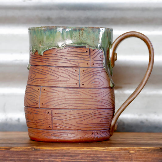 1028- Wood Plank Mug