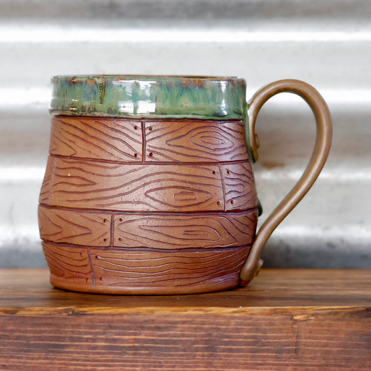 1026- Wood Plank Mug