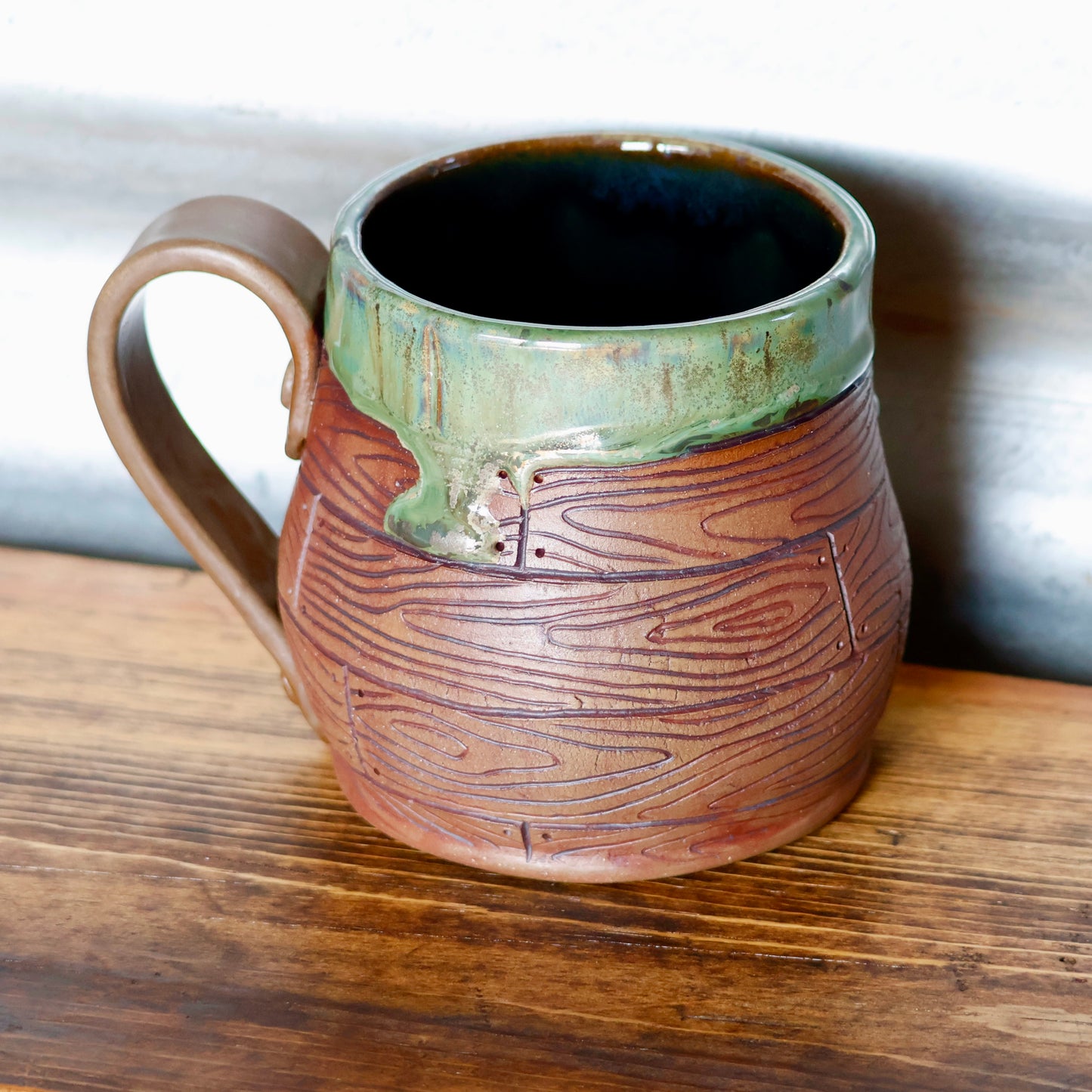 1029- Wood Plank Mug