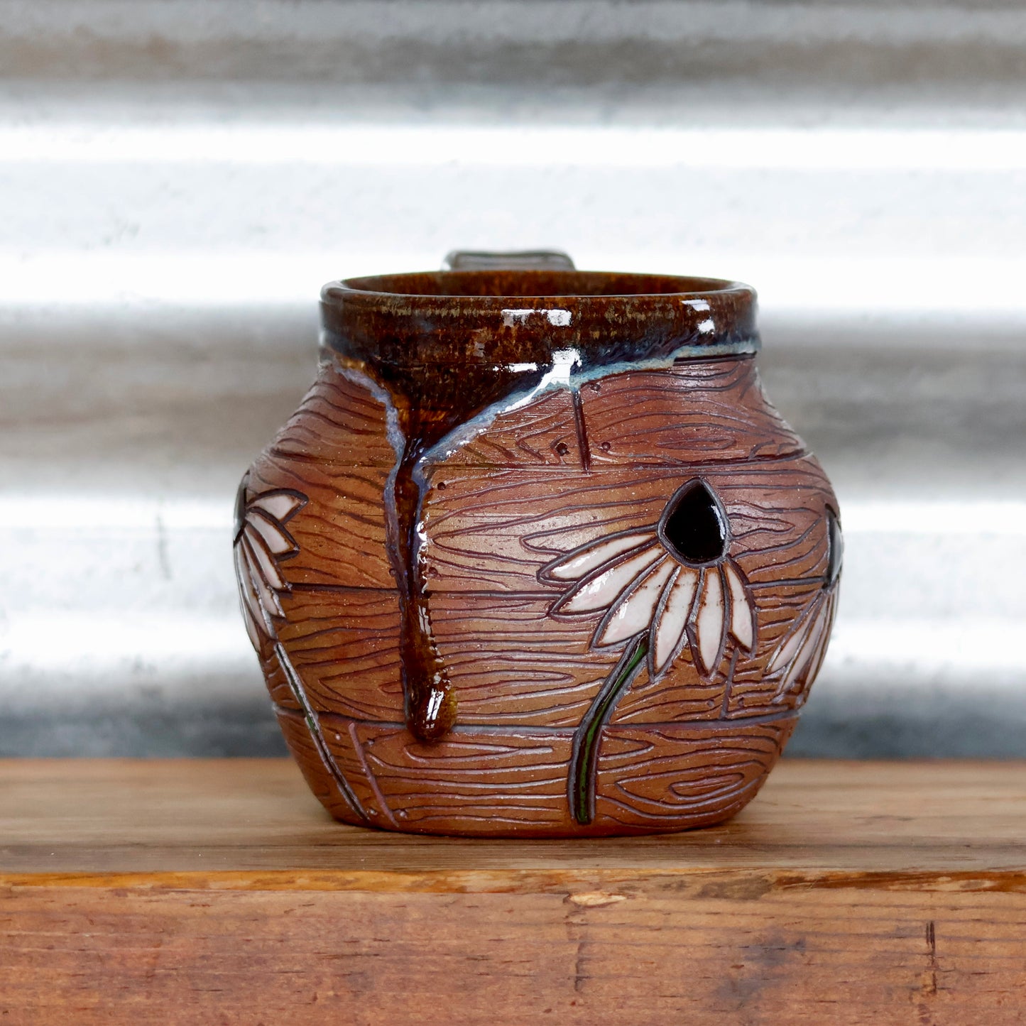 Rustic ConeFlower Mug