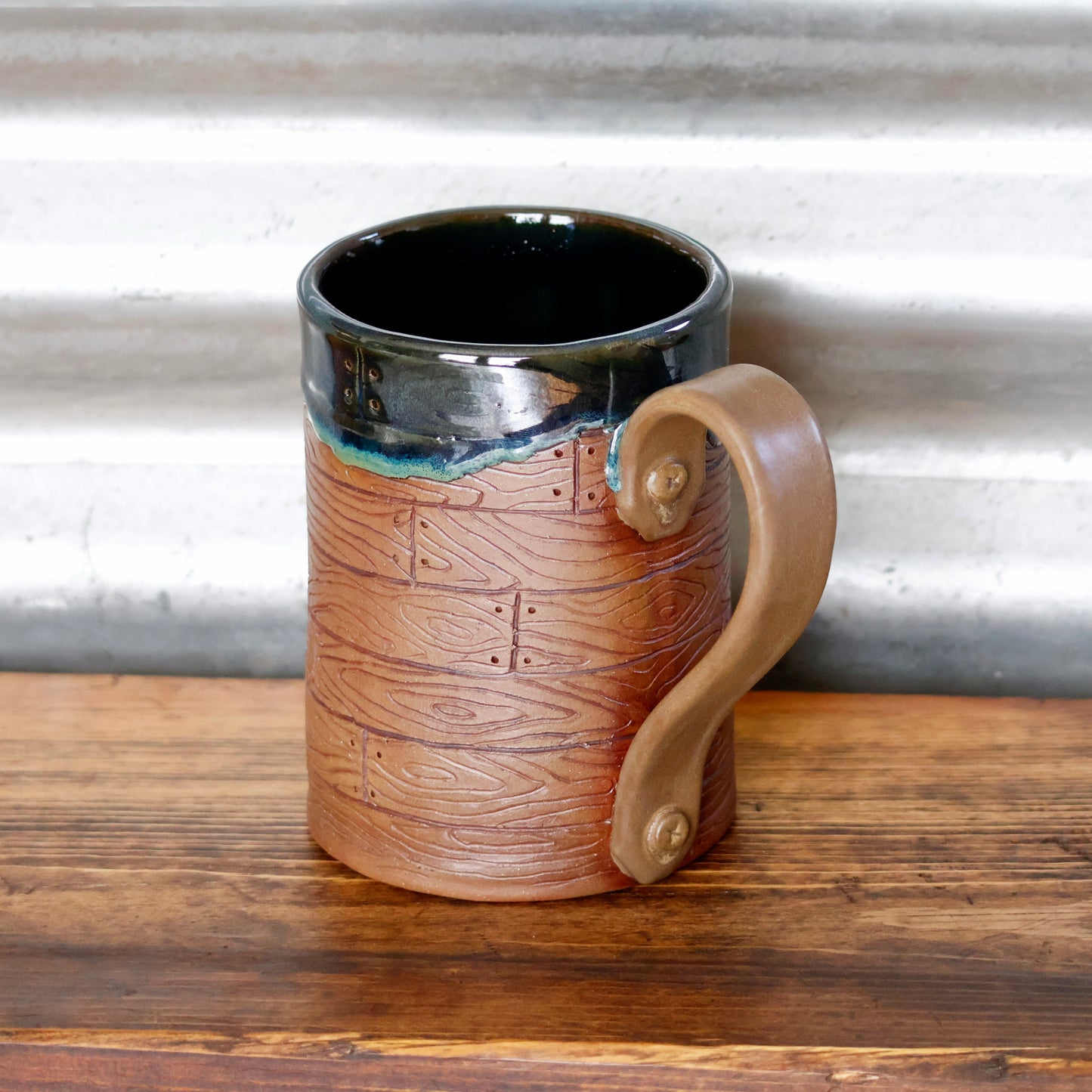 1023- Wood Plank Mug