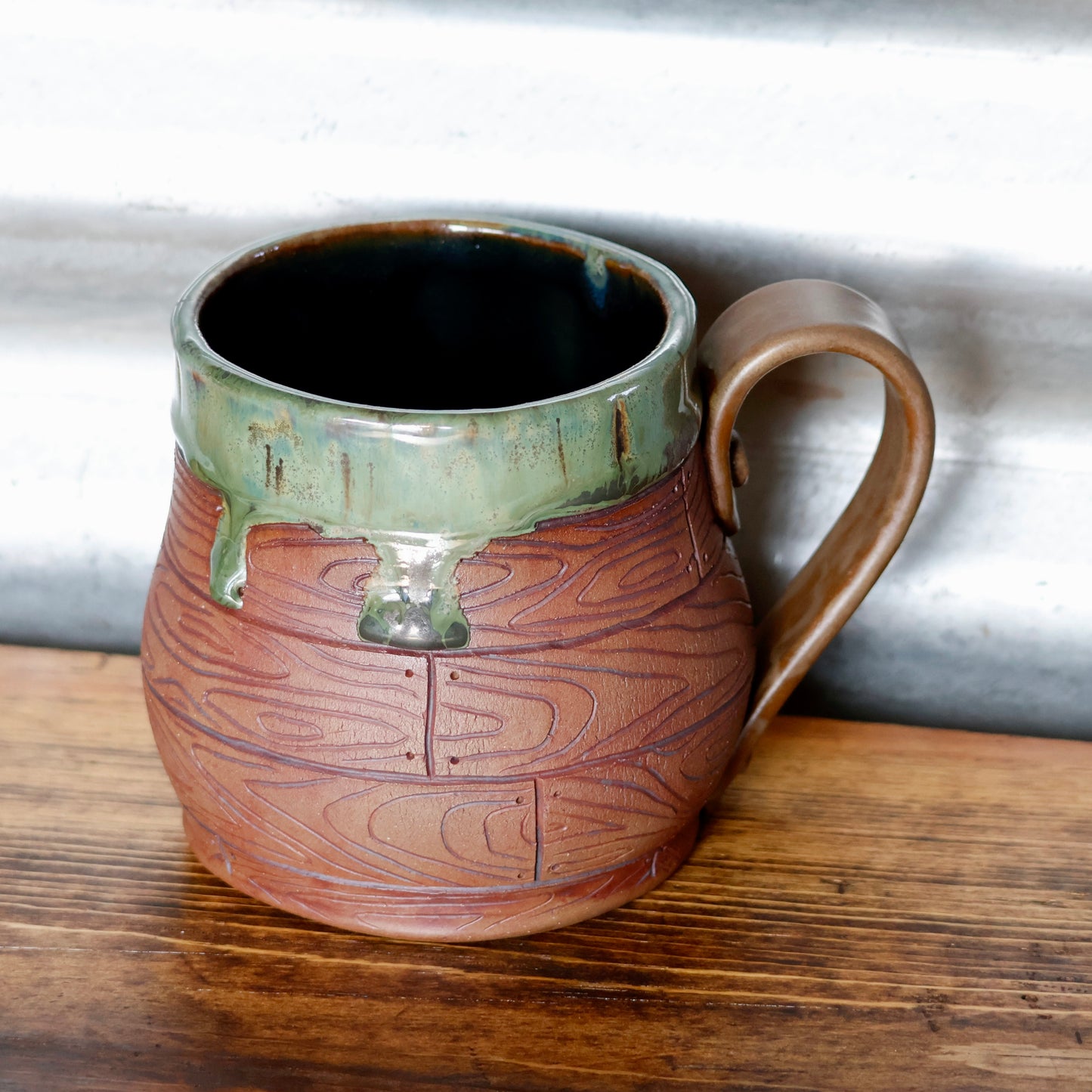 1029- Wood Plank Mug