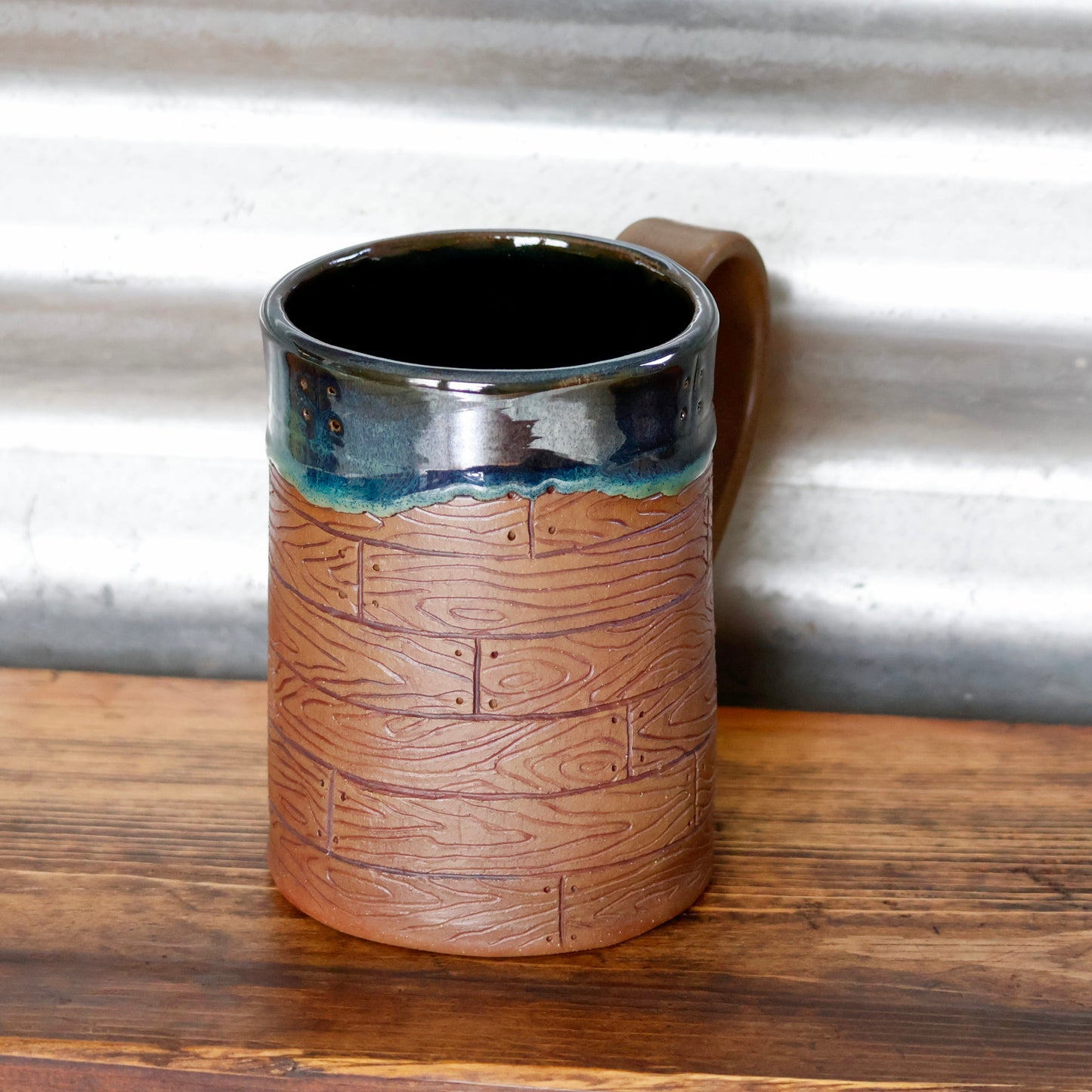 1023- Wood Plank Mug